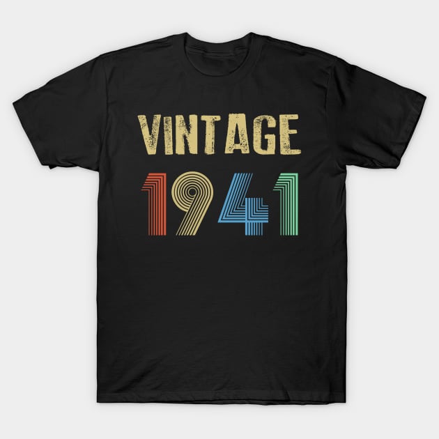 Vintage 1941 Birthday T-Shirt by Dirty Custard Designs 